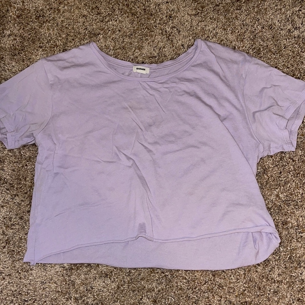 Purple garage t shirt
